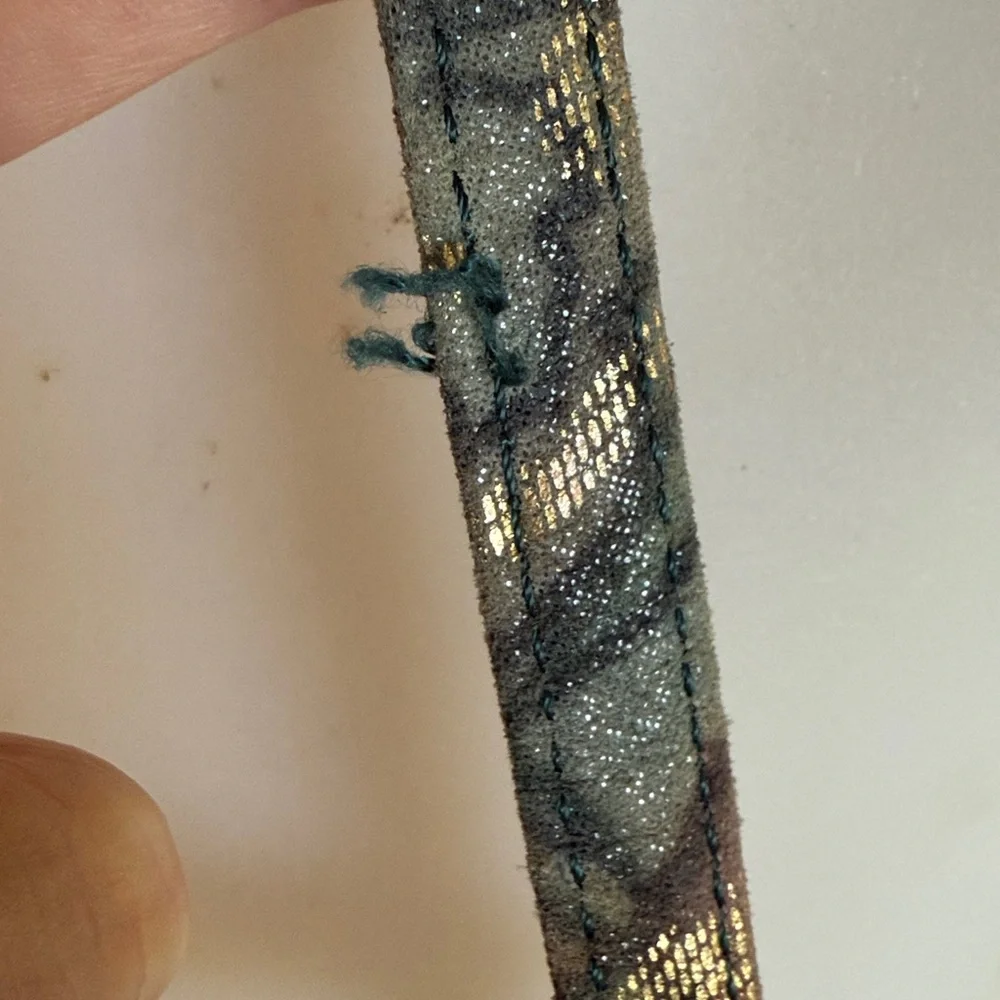 HOBO INTERNATIONAL Metallic Crossbody Purse Mara Bag Watercolor Floral - Picture 12 of 13